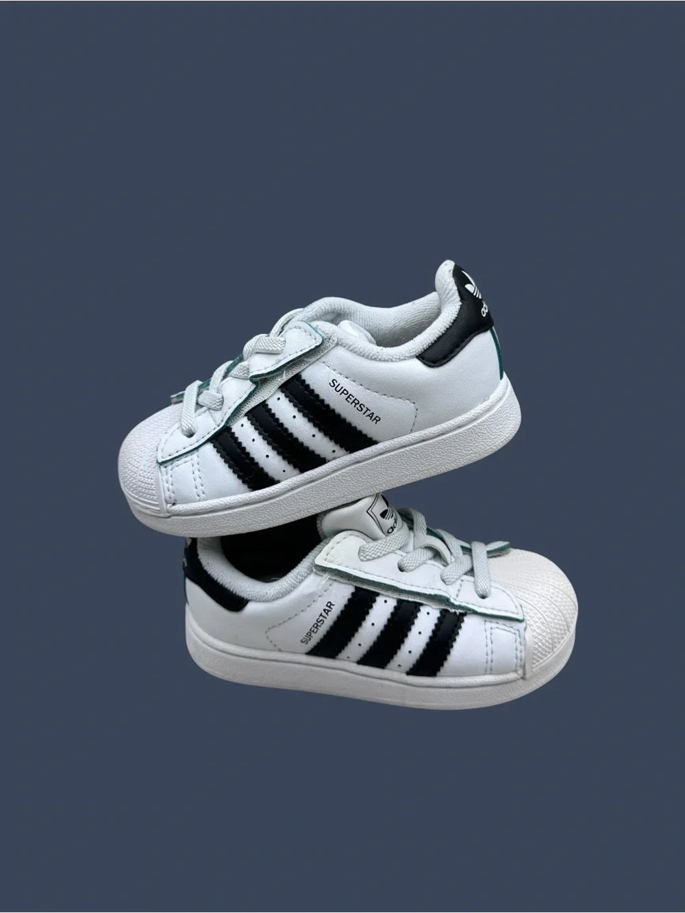Adidas Superstar Toddler Sneakers Size 6K White Black Classic Shell Toe Shoes